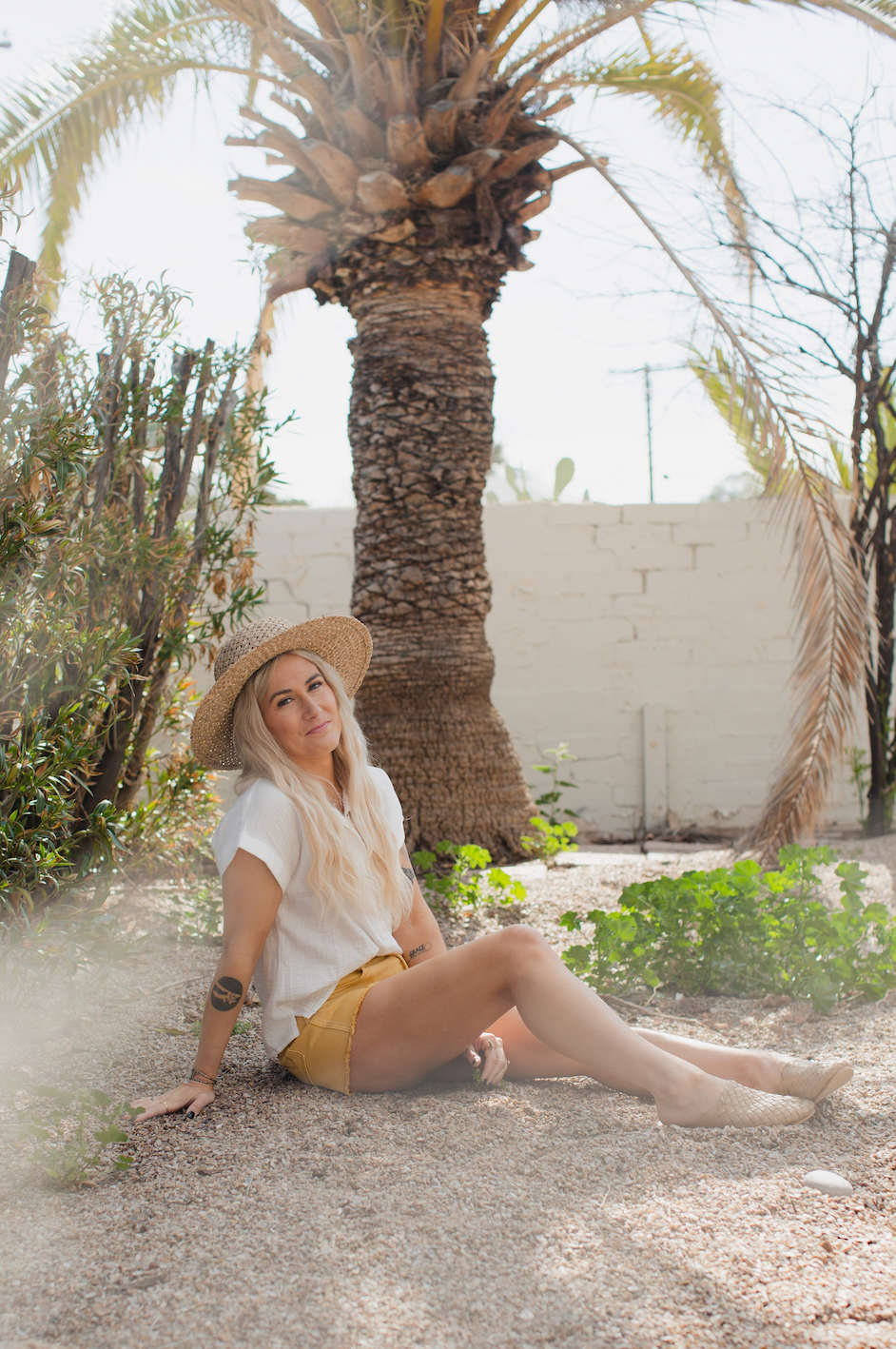 mustard yellow shorts