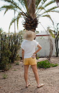 mustard yellow shorts